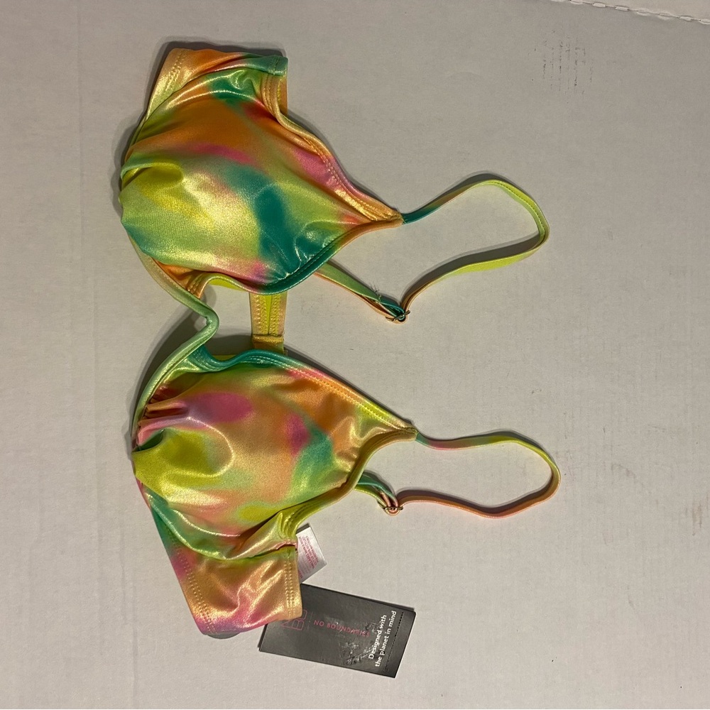 No Boundaries Yellow and Green Bikini Set Vibrant Swimwear - Picture 4 of 7